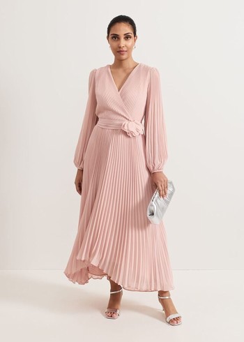 Phase Eight Petite Isadora Pale Dress Pink Australia | GX3615047